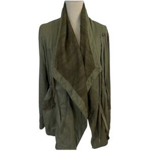 Anthropologie Hei Hei  Women Cargo & Lace Military Jacket Sz.Sm  Green Gorpcore